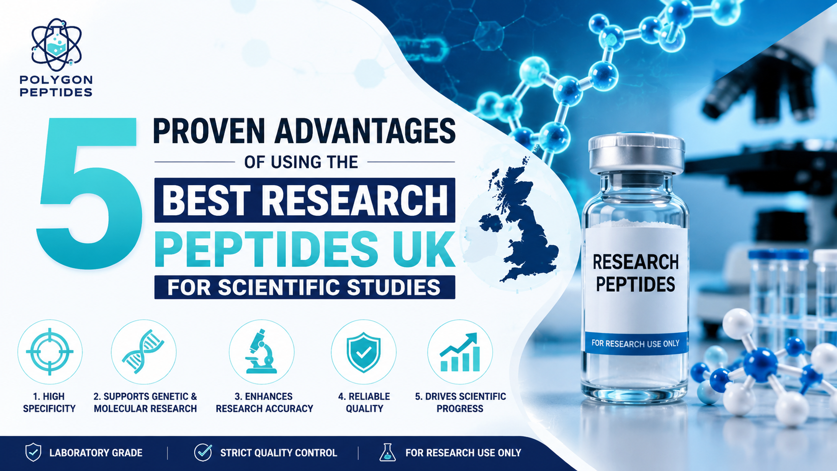 5 proven advantages of using the best research peptides uk for scientific studies.