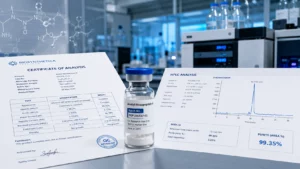 certificate of analysis coa for peptide research