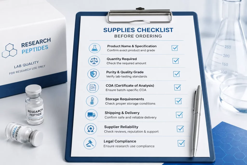 Best Research Peptides UK: How to Choose a Reliable Lab Supplier polygon peptides supplies checklist before ordering best research peptides uk