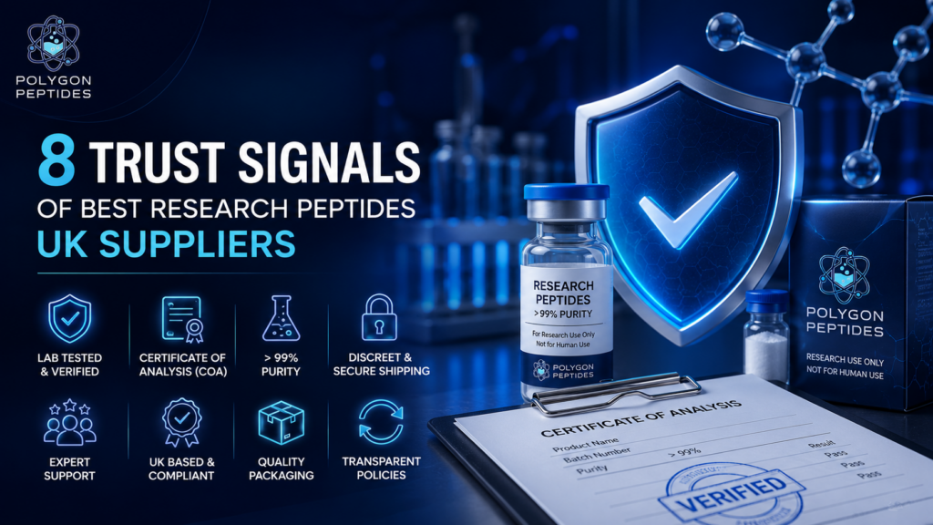 trust signals of best research peptides uk suppliers