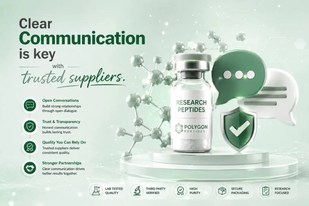 polygon peptides clear communication trusted research peptides uk supplier transparency