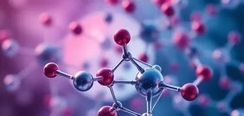 purple blue molecular structure peptide identity verification research