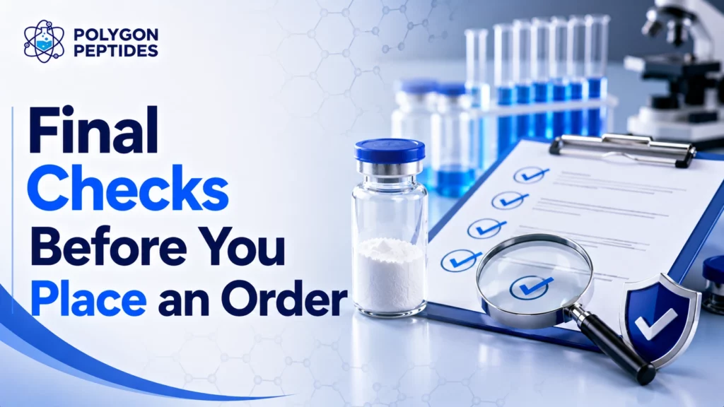 final checks before you place an order